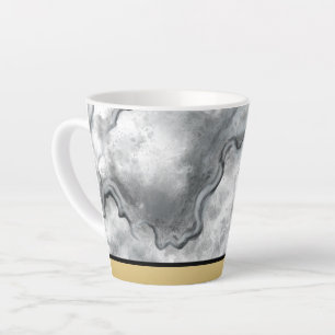 Sofisticated schwarze Marmor-Kaffeetasse  Milchtasse