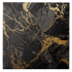 Sofisticierte schwarze Goldmarmorfliese Fliese