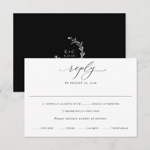 Sofistische moderne RSVP-Karte für Ihre Hochzeit RSVP Karte