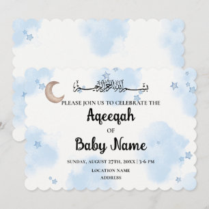 Sofort bearbeitbare Aqeeqah Aqiqah Einladungskarte