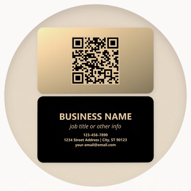 Sofort bearbeitbare QR-Code-Vorlage | Faux Gold (Von Creator hochgeladen)