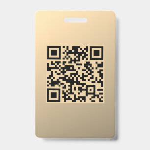 Sofort bearbeitbare QR-Code-Vorlage Faux Gold Ausweis