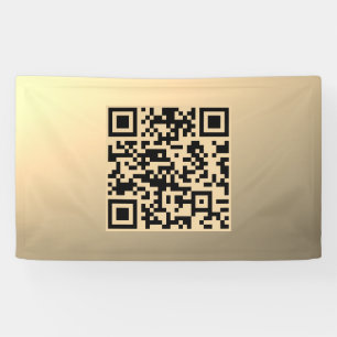 Sofort bearbeitbare QR-Code-Vorlage Faux Gold Banner
