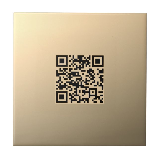 Sofort bearbeitbare QR-Code-Vorlage | Faux Gold Fliese (Vorderseite)
