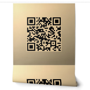 Sofort bearbeitbare QR-Code-Vorlage Faux Gold Tapete