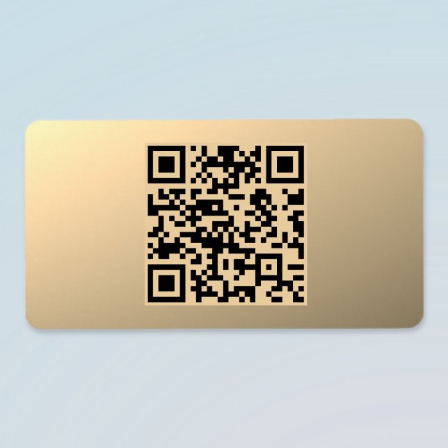 Sofort bearbeitbare QR-Codevorlage | Imitate Gold Adressaufkleber (Von Creator hochgeladen)