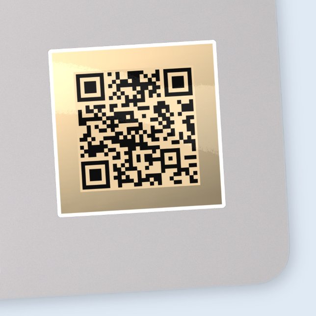 Sofort bearbeitbare QR-Codevorlage | Imitate Gold Aufkleber (Von Creator hochgeladen)