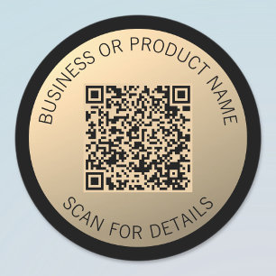 Sofort bearbeitbare QR-Codevorlage Imitate Gold Etiketten