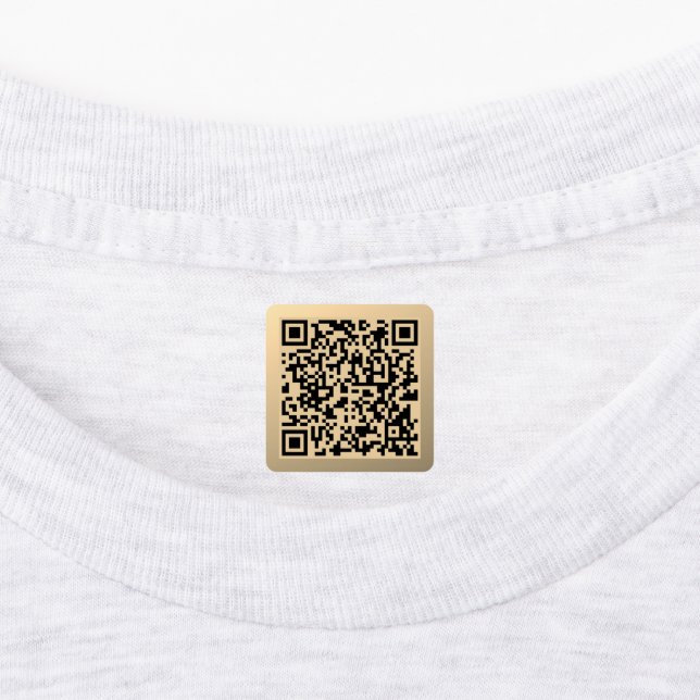 Sofort bearbeitbare QR-Codevorlage | Imitate Gold Etiketten (Befestigt)