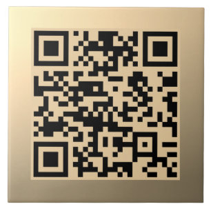 Sofort bearbeitbare QR-Codevorlage Imitate Gold Fliese