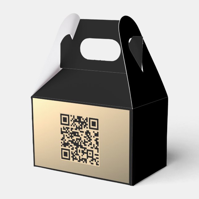 Sofort bearbeitbare QR-Codevorlage | Imitate Gold Geschenkschachtel (Vorderseite)