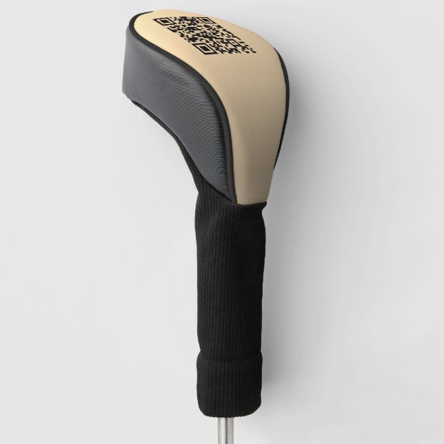 Sofort bearbeitbare QR-Codevorlage | Imitate Gold Golf Headcover (angewinkelt)