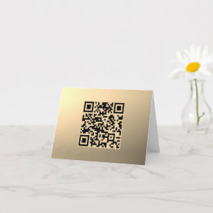 Sofort bearbeitbare QR-Codevorlage   Imitate Gold Karte