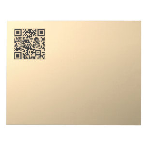Sofort bearbeitbare QR-Codevorlage Imitate Gold Notizblock