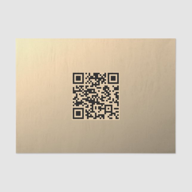 Sofort bearbeitbare QR-Codevorlage | Imitate Gold Seidenpapier (Vorderseite)