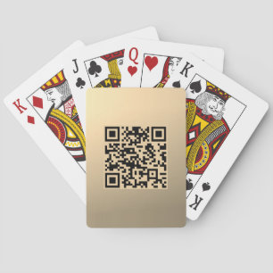 Sofort bearbeitbare QR-Codevorlage Imitate Gold Spielkarten