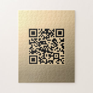 Sofort editierbare QR-Code-Vorlage Faux Gold