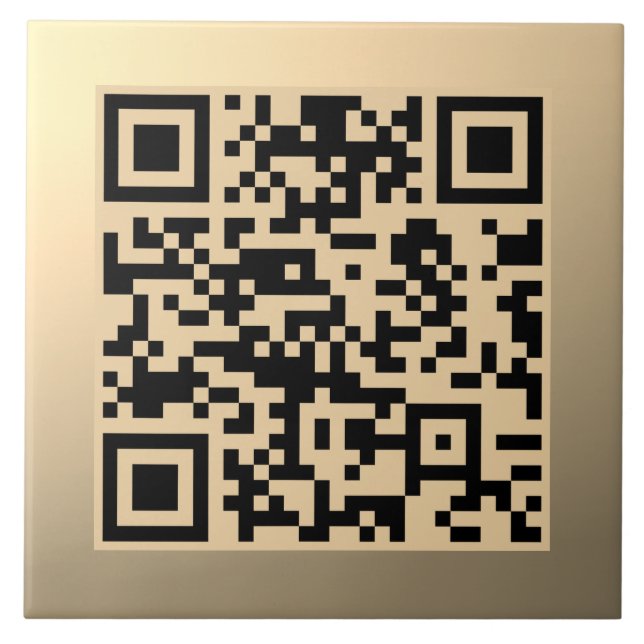 Sofort editierbare QR-Code-Vorlage | Faux Gold Fliese (Vorderseite)
