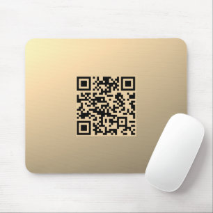 Sofort editierbare QR-Code-Vorlage   Faux Gold Mousepad
