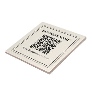 Sofort einen scannbaren QR-Code für Unternehmen er Fliese