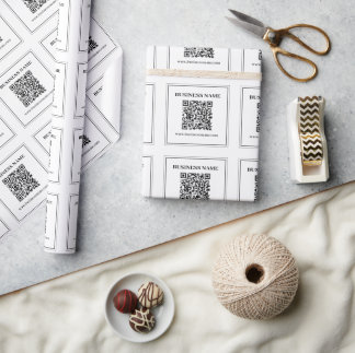 Sofort einen scannbaren QR-Code für Unternehmen er Geschenkpapier