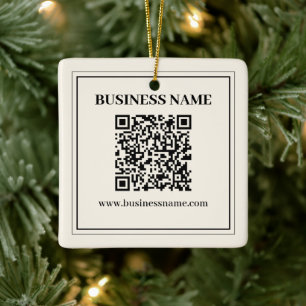Sofort einen scannbaren QR-Code für Unternehmen er Keramikornament