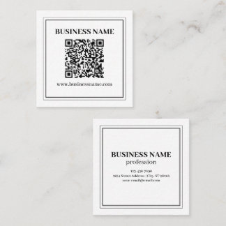 Sofort einen scannbaren QR-Code für Unternehmen er Quadratische Visitenkarte
