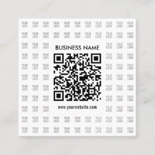 Sofort erstellbarer scannbarer QR-Code und Logomus Quadratische Visitenkarte