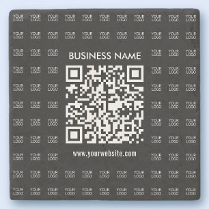 Sofort erstellbarer scannbarer QR-Code und Logomus Steinuntersetzer