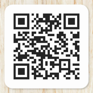 Sofort erstellten QR-Code (durch Eingabe Ihrer URL Rechteckiger Pappuntersetzer