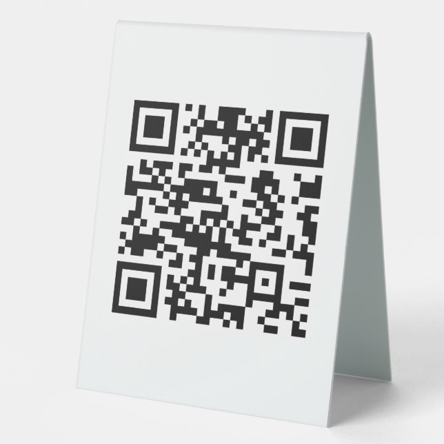 Sofort erstellten QR-Code (durch Eingabe Ihrer URL Tischaufsteller (Vorderseite)