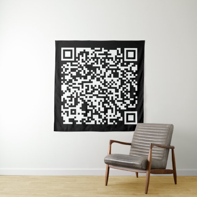 Sofort erstellten QR-Code (durch Eingabe Ihrer URL Wandteppich (Beispiel (Horizontal))