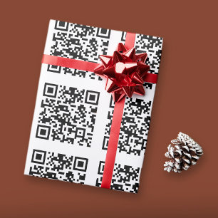 Sofort erstellter QR-Code (durch Eingabe Ihrer URL Geschenkpapier
