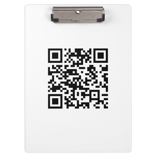 Sofort erstellter QR-Code (durch Eingabe Ihrer URL Klemmbrett (Vorderseite)