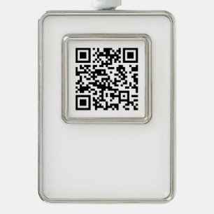 Sofort erstellter QR-Code (durch Eingabe Ihrer URL Rahmen-Ornament Silber