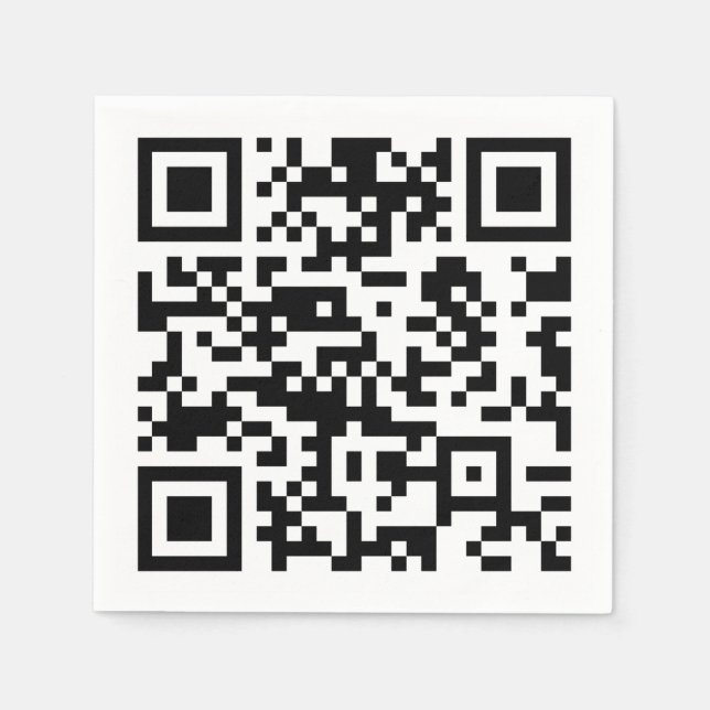 Sofort erstellter QR-Code (durch Eingabe Ihrer URL Serviette (Vorderseite)