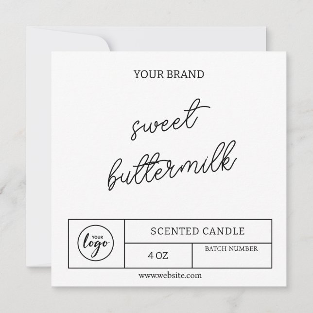 Sofort herunterladen Candle Labels Einladung (Vorderseite)