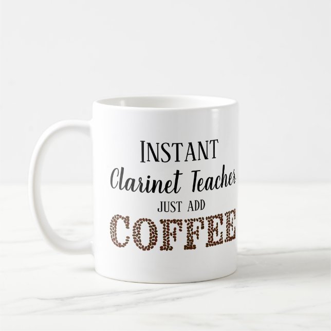 Sofort Klarinettenlehrer einfach Kaffeemusik hinzu Kaffeetasse (Links)