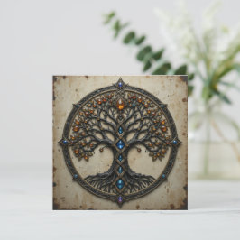 Sofortdownload keltische Grußkarte Baum des Lebens Feiertagskarte