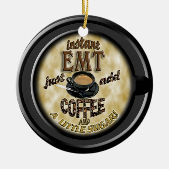 SOFORTIGE EMT ADDIEREN KAFFEE-WEIHNACHTSverzierung Keramikornament (Vorne)