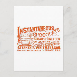 Sofortige Schokolade! Postkarte