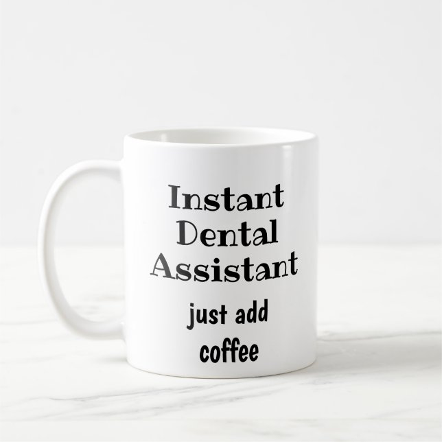 Sofortige Zahnärztin - einfach Kaffee-Fun-Angebot  Kaffeetasse (Links)