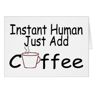 Sofortiger Mensch addieren gerade Kaffee