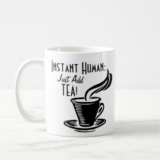 Sofortiger Mensch addieren gerade Tee Kaffeetasse