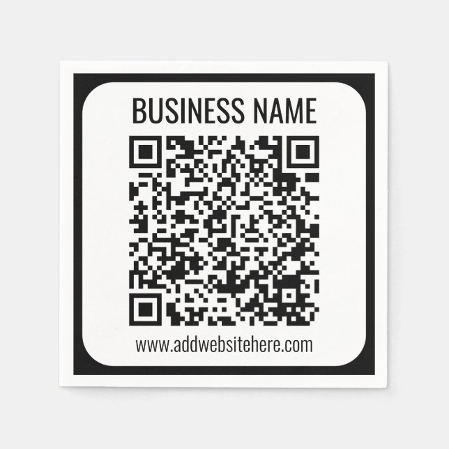 Sofortiger QR-Code (geben Sie Ihre Website-URL ein Serviette (Vorderseite)