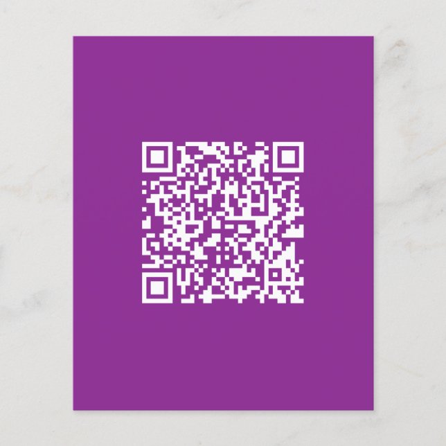 Sofortiger QR-Code mit Ihrer Website-URL | Lila Flyer (Vorne)