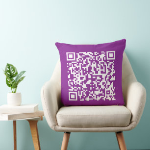 Sofortiger QR-Code mit Ihrer Website-URL Lila Kissen