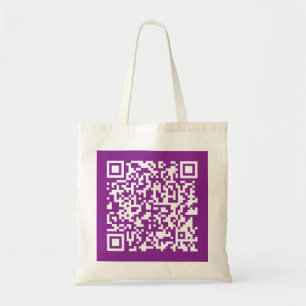 Sofortiger QR-Code mit Ihrer Website-URL Lila Tragetasche