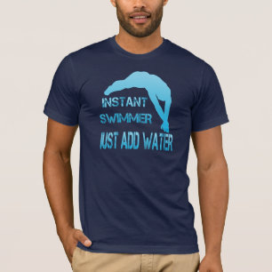 Sofortiger Schwimmer addieren gerade Wasser T-Shirt
