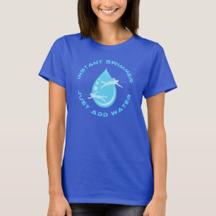 Sofortiger Schwimmer addieren gerade Wasser T-Shirt